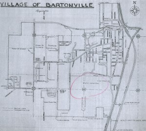 The Village of Bartonville IL August 1958 drawing